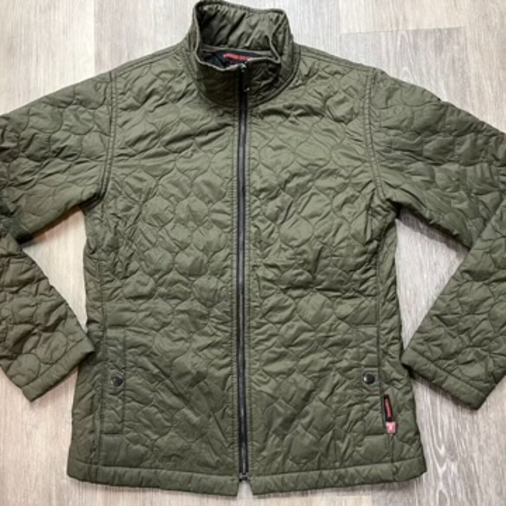 Tough Duck Women's Quilted Performance Jacket Green Olive Size XS